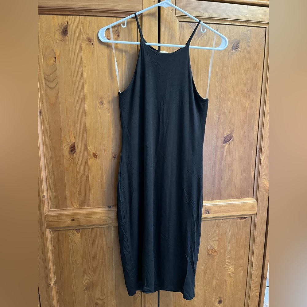 Cookies brand black body con dress-stretchy high neck NWT